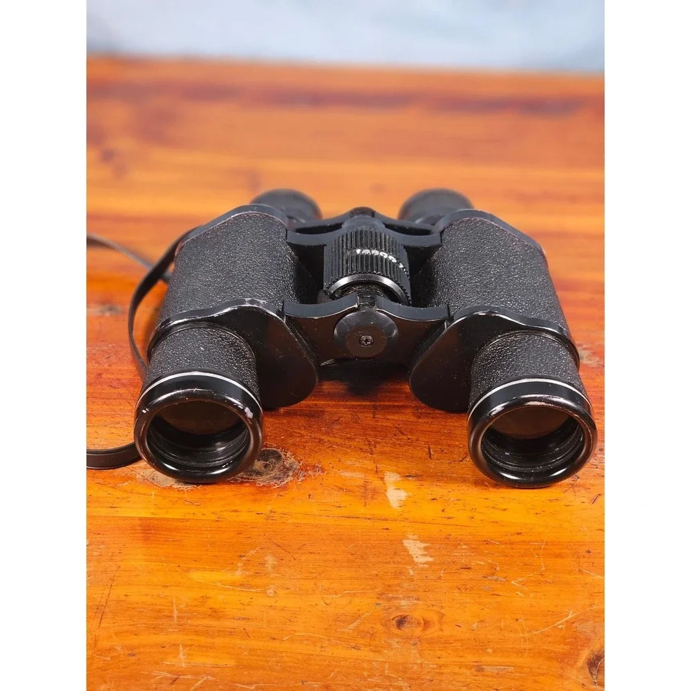 Vintage Tasco Zip 7x35 Binoculars with Case Fully Coated Optics
